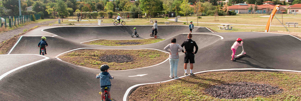 Nouveau pumptrack - ville de Volvic