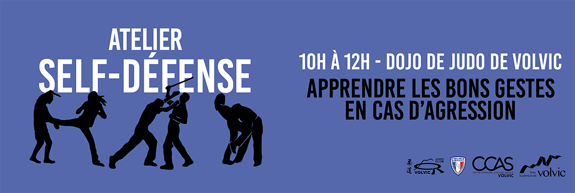 Atelier self défense CCAS de Volic, Judo Club de Volvic et Police Municipale Samedi 9 mars de 10h à 12h au Dojo de Judo de Volvic