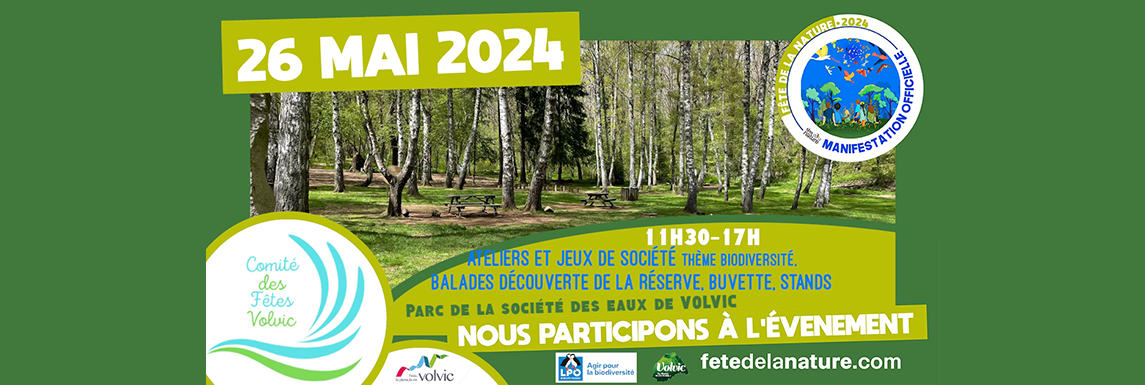 Fête de la Nature Comité des fêtes de Volvic 26 mai
