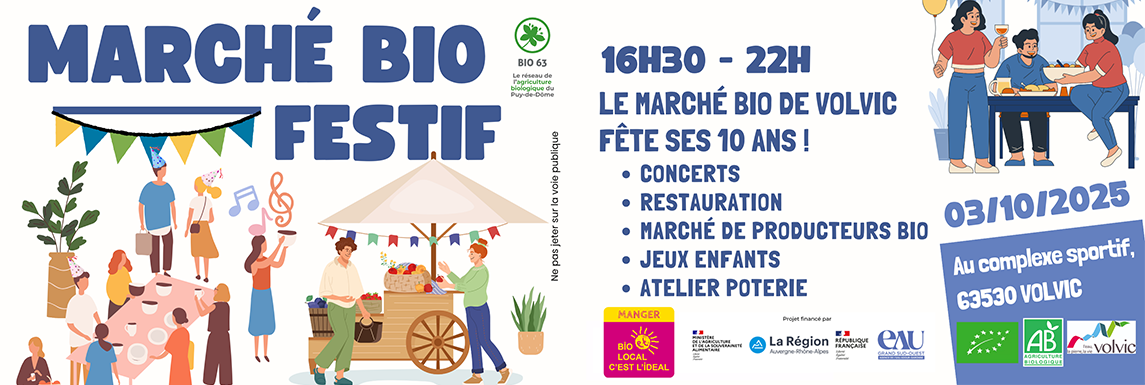 10 ans du Marché Bio de Volvic 10 ans du Marché Bio de Volvic