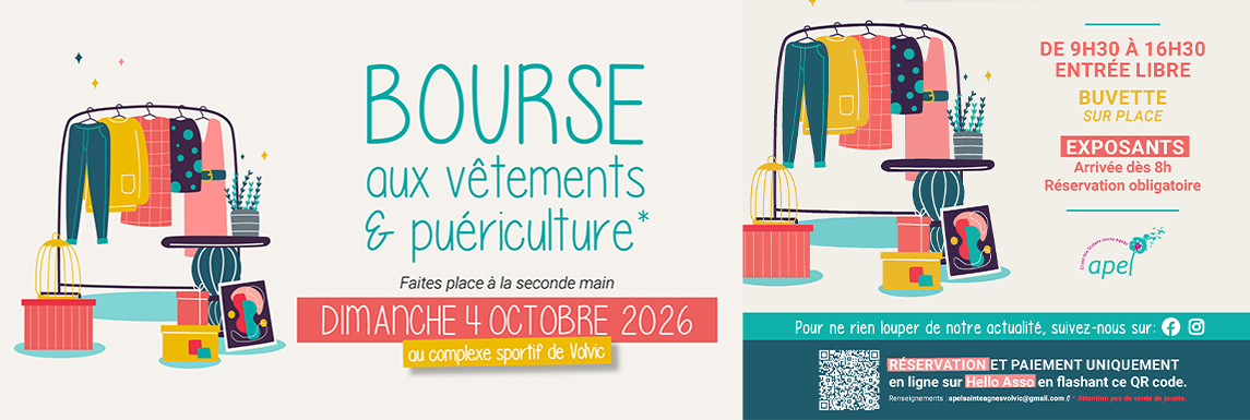 Bourse aux vêtements & matériels puériculture