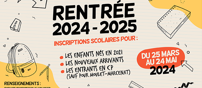 Inscriptions scolaires 2024-2025