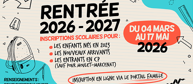 Inscriptions scolaires 2026-2027