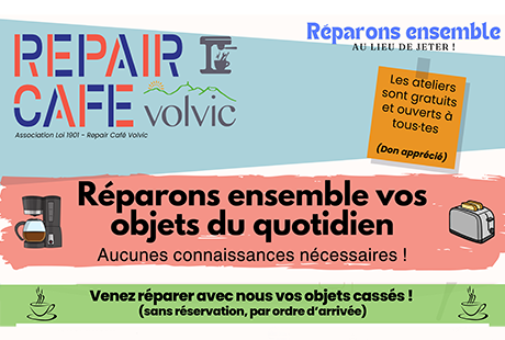Repair Café Volvic 21 décembre